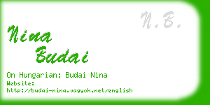 nina budai business card